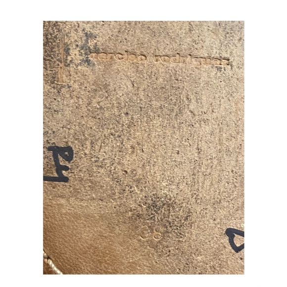 Narciso Rodriguez Vintage Ankle Tie Strappy Heels Leather Brown Size 8 - Picture 9 of 9